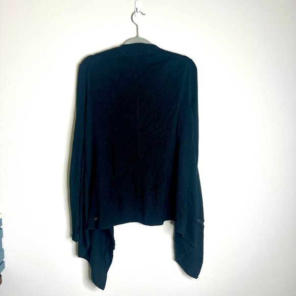 Lululemon Wrap It Up Cardigan Sweater in Black Athleisure Ribbed Oversized Sz 10 - Picture 5 of 6